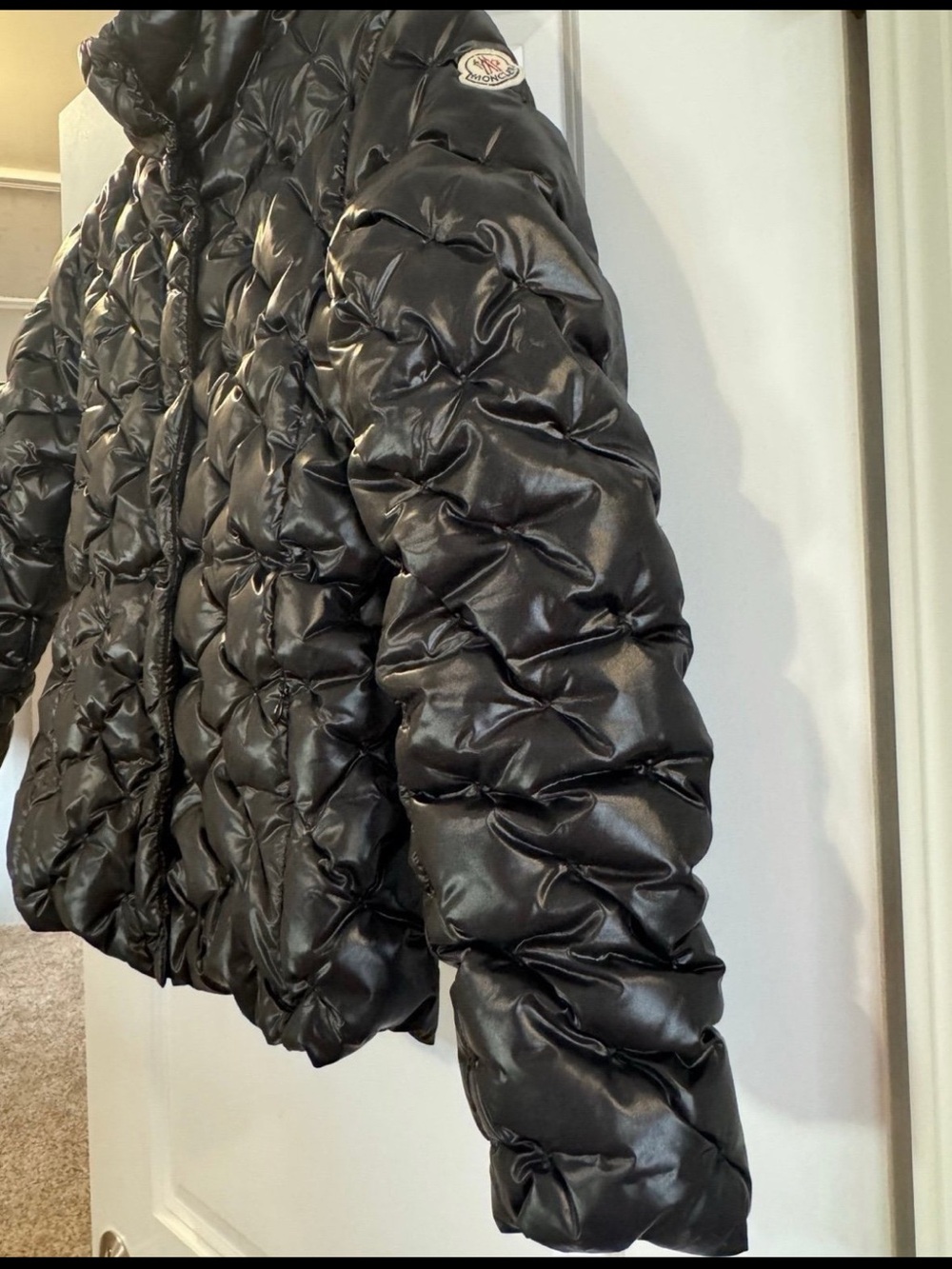 100%♥️AUTHENTIC RARE Moncler Women's Black Shiny Quilted Puffer Jacket